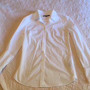 Basic White button down banana republic shirt